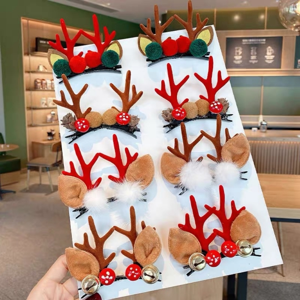 2021 cute christmas antler hair accessories